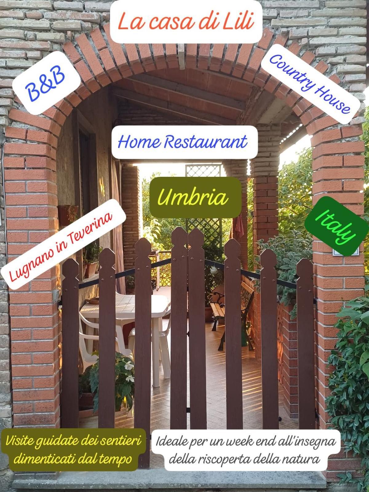 Вилла La Casa Di Lili Lugnano in Teverina Экстерьер фото